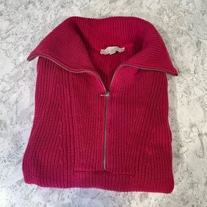 LOFT Fuchsia Women's Cowl Neck Sweater